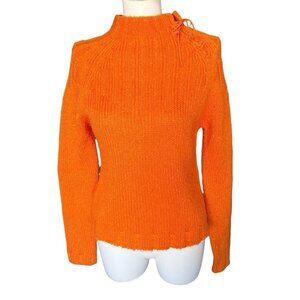 Vintage UNIONBAY Orange Mock Neck Long Sleeve Pullover Sweater Women's M